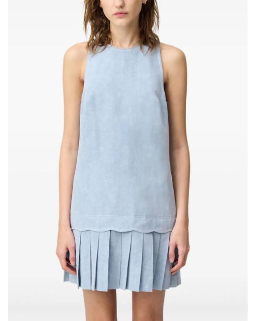 Claudie Pierlot プリーツディテール ミニドレス Blue