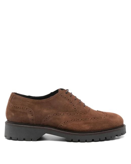 VELA SHOP Brown Lace-Up Oxford Shoes for men