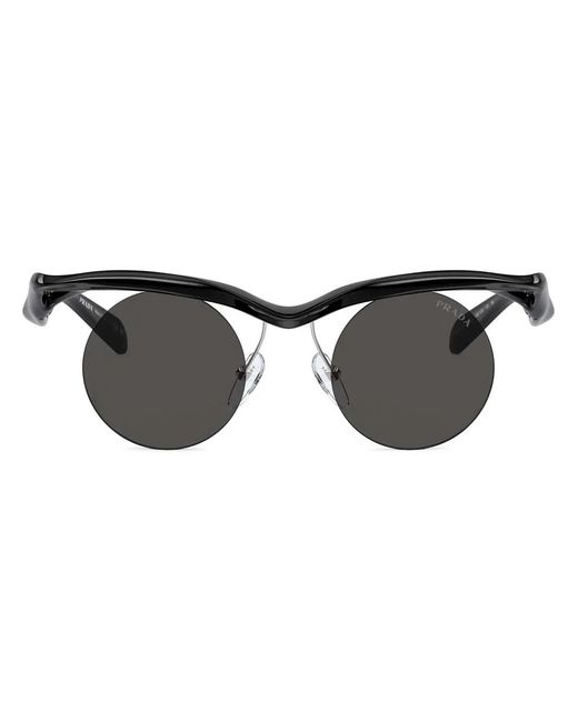 Prada Black Round-Frame Sunglasses for men