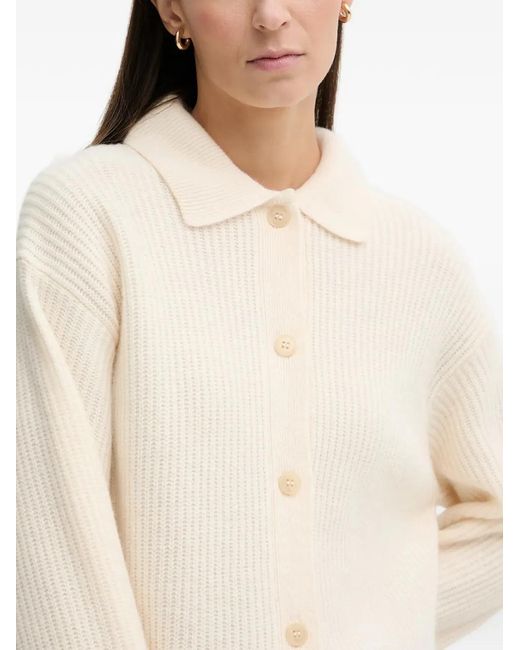 Collared buttoned cardigan Marc O' Polo de color White