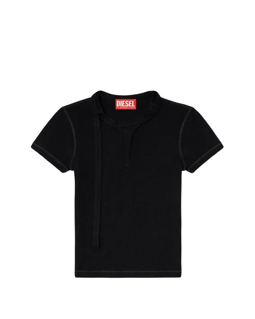 DIESEL Black T-Iaras Neck-Strap Top