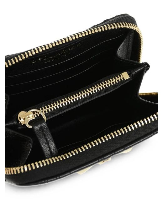 DSquared² Black Portefeuille En Cuir À Design Matelassé