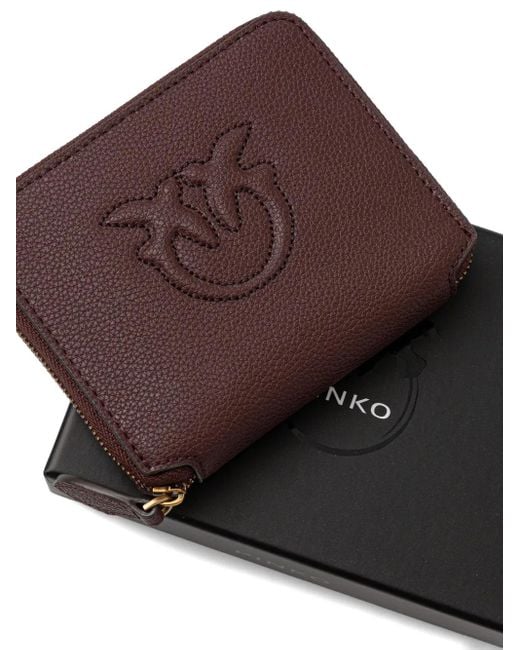 Pinko Purple Small Square Leather Wallet