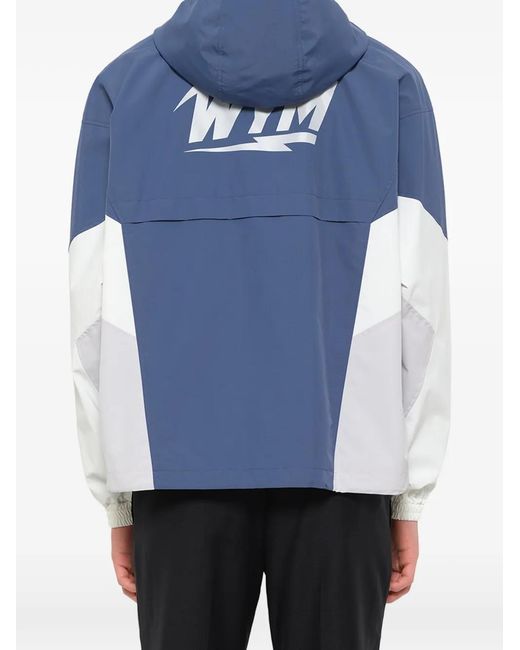 Wooyoungmi Blue Logo-Print Panelled Jacket for men