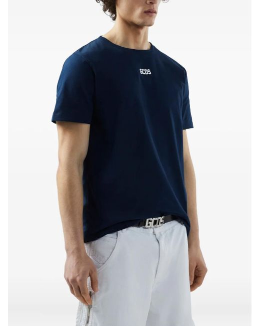 Gcds Blue Logo-Print T-Shirt