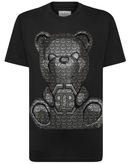 T-shirt Teddy Bear con decorazione di Philipp Plein in Black da Uomo