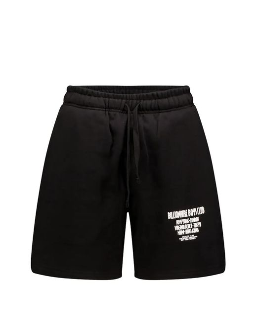 BBCICECREAM Black Satellite Logo-Print Shorts for men