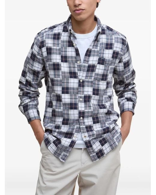 Barbour Blue Sault Checked Shirt for men