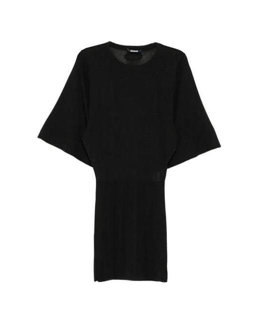 Jacquemus Black Batwing-Sleeve Knitted Dress