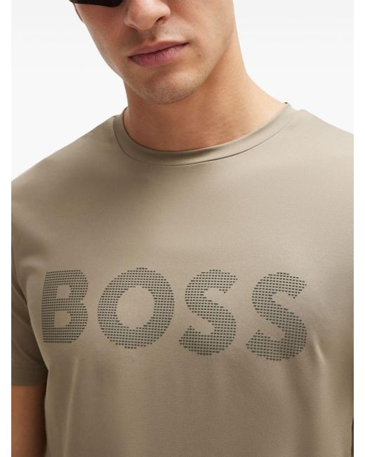 Boss Natural Logo-print Crew Neck T-shirt for men