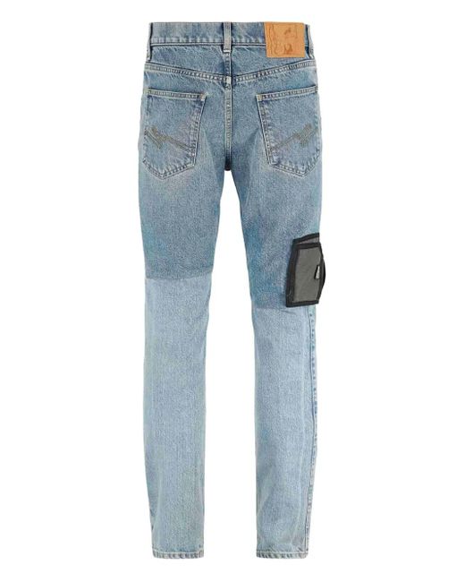 Martine Rose Blue Patchwork Chain Jeans for men