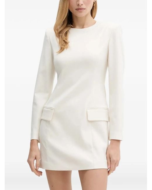 ARMANI EXCHANGE White Patch Pocket Mini Dress