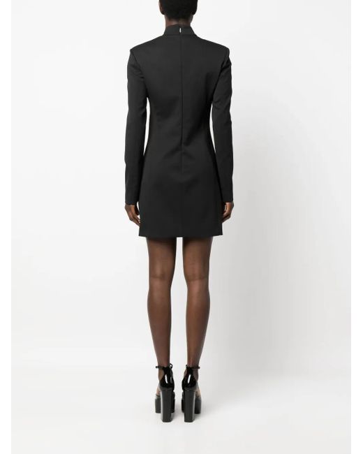 Moschino Black Cut-Out Detail Long-Sleeve Dress