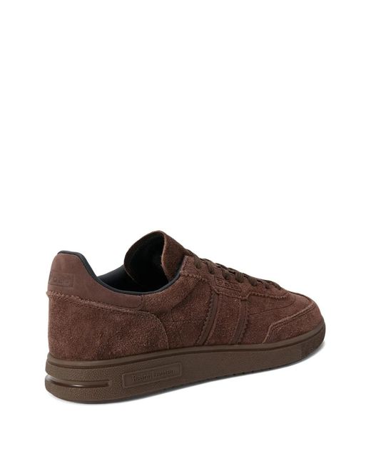 Polo Ralph Lauren Brown Logo-Detail Suede Sneakers
