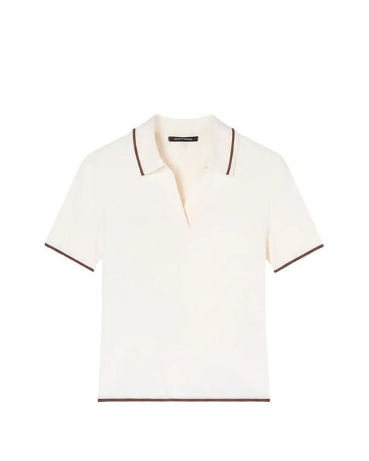 ARMANI EXCHANGE White Contrast-Trim Short-Sleeve T-Shirt