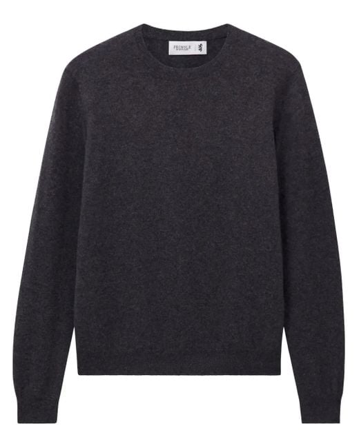 Pringle of Scotland Blue Cashmere Round-Neck Knitted Sweater