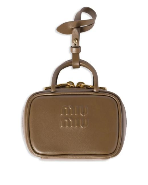 Miu Miu Natural Schlüsselanhänger aus Leder