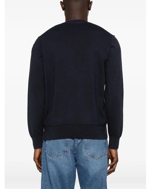 Parajumpers Blue Basic Braw Ribbed Crew-Neck Sweater for men