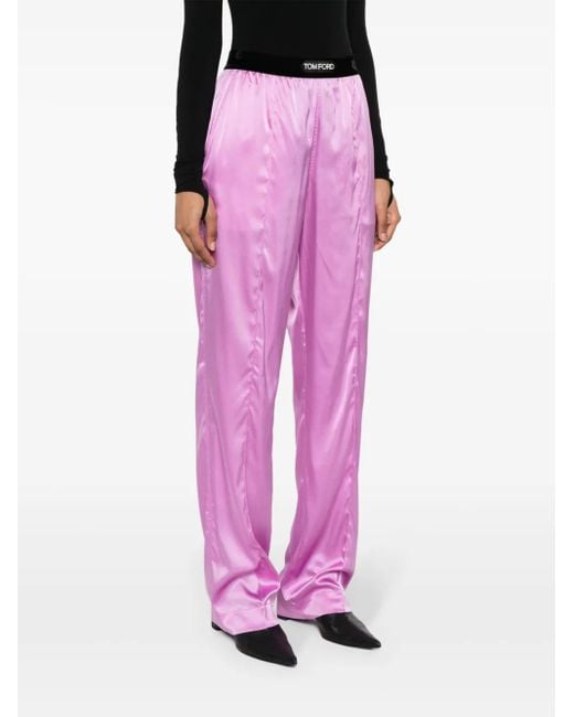 Tom Ford Pink Satin Pyjama Trousers