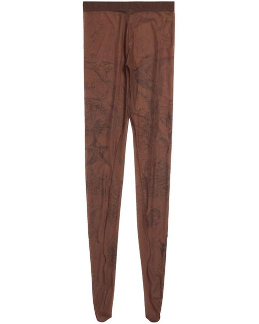 Balenciaga Tat Panty Met Print in het Brown