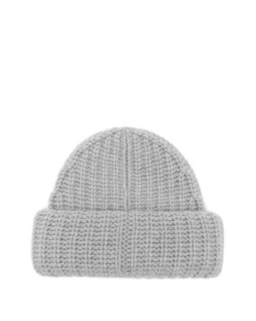 Lisa Yang Gray Ribbed Beanie