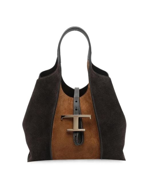 Tod's Black T-Timeless Leather Tote Bag