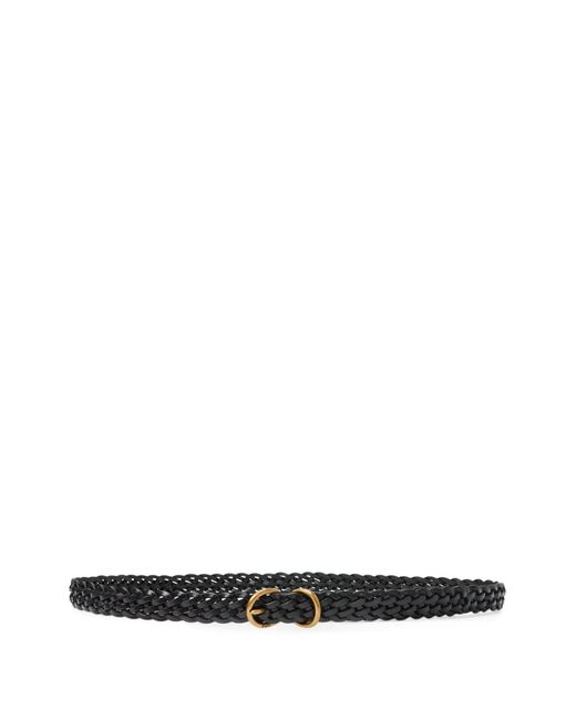 Polo Ralph Lauren White Vachetta Braided Skinny Belt