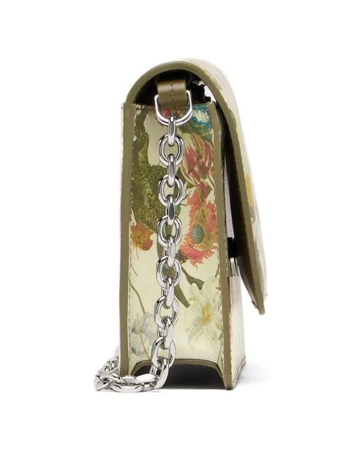 Maison Margiela Metallic Floral Chain Cross Body Bag