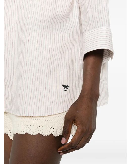 Weekend by Maxmara White Panetto Striped Shirt