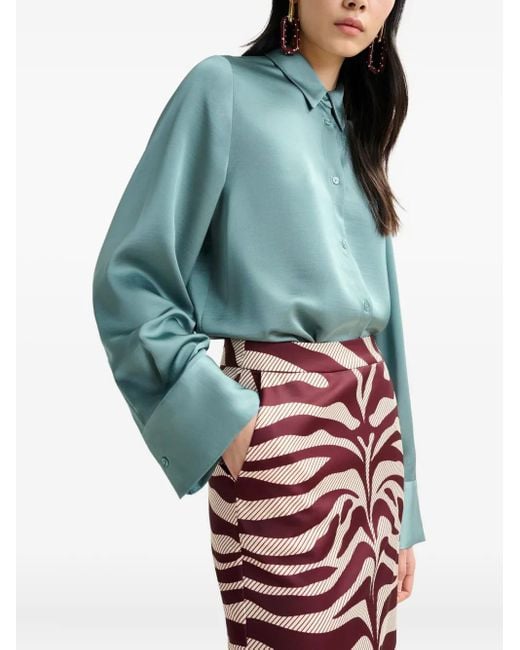 Essentiel Antwerp Blouse Met Lange Mouwen in het Blue