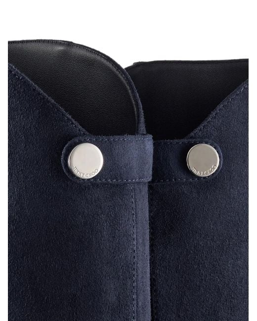 Jimmy Choo Blue Alizze Knee Boots 85