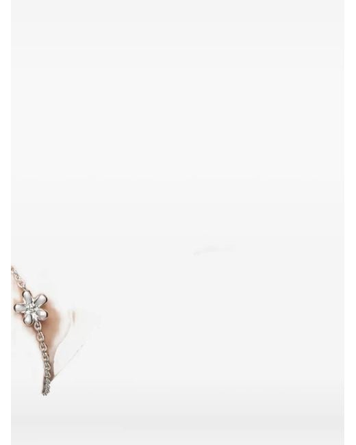 Tous White Flower Chain Bracelet