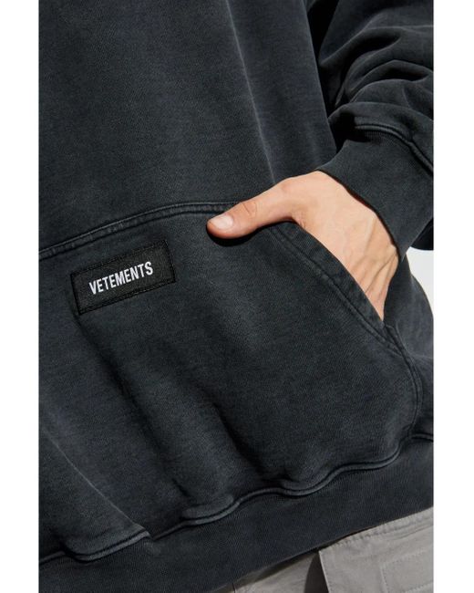 Hoodie En Coton À Logo Imprimé Vetements pour homme en coloris Blue