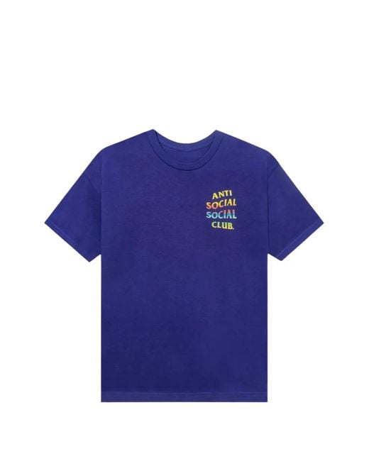 ANTI SOCIAL SOCIAL CLUB Blue Thermal Internal T-Shirt for men