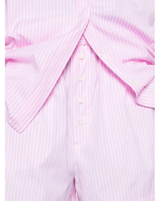Shorts A Rayas Con Botones CUANTICO de color Pink