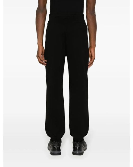 Moncler Black Logo-Embroidered Cotton Track Pants for men