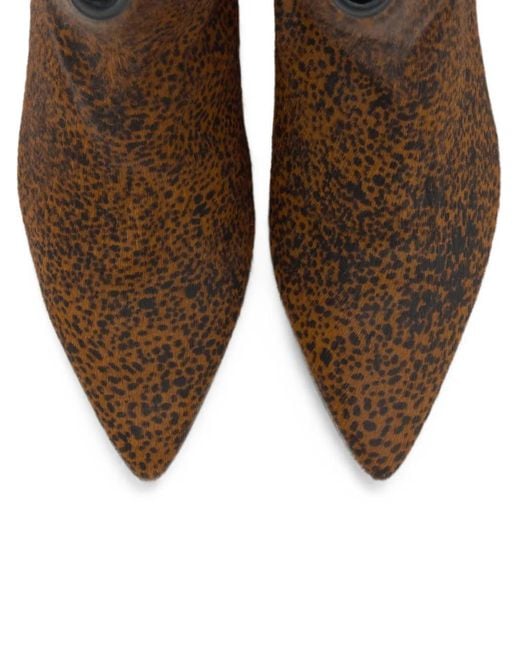 Castaner Brown Tatiana Leopard-Print Ankle Boots