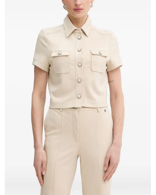 Guess Natural Olga Flap-Pocket Buttoned Shirt