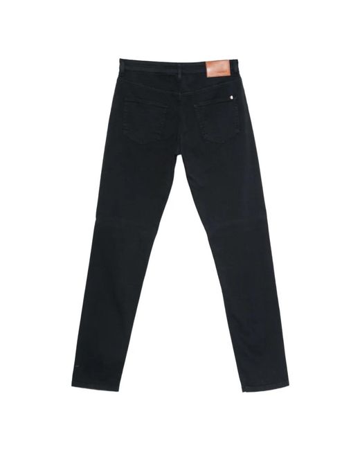 Canali Black Logo-Patch Jeans for men