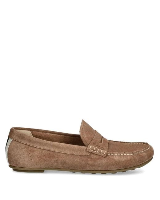 Gant Brown Penny-Strap Suede Loafers