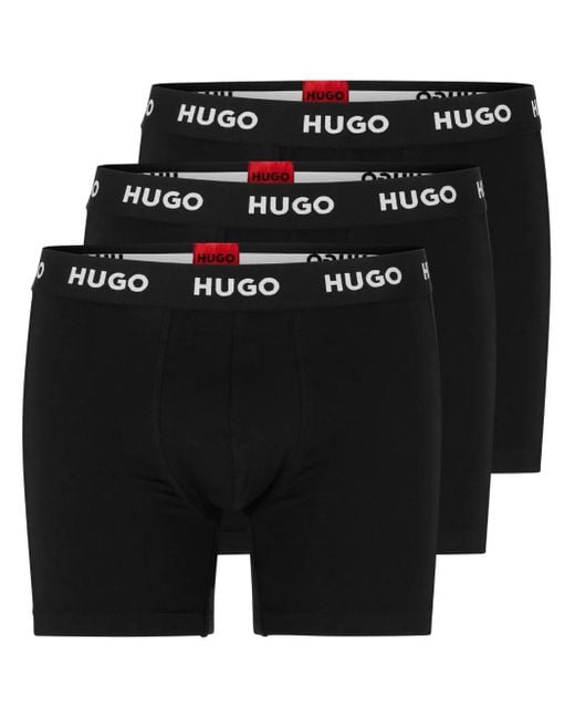 メンズ HUGO ロゴ ボクサーパンツ セット Black