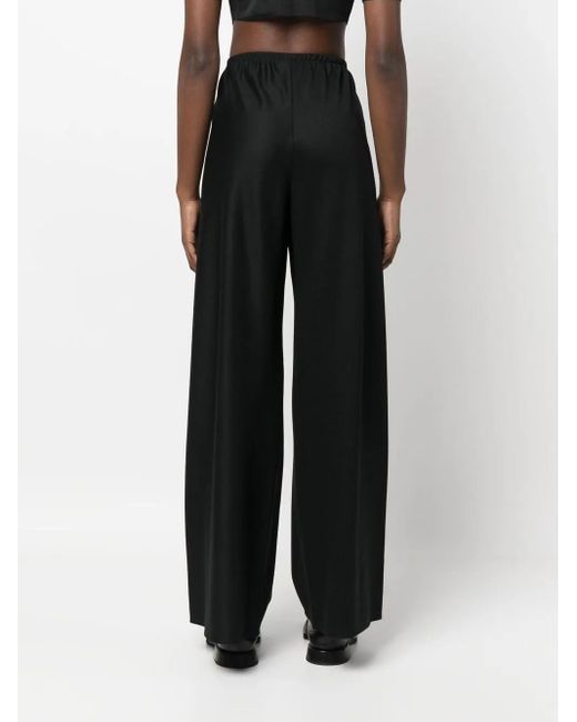 The Row Black High-Waisted Wide-Leg Trousers