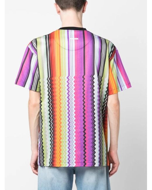 Missoni T-Shirt Mit Zickzackmuster in Pink für Herren