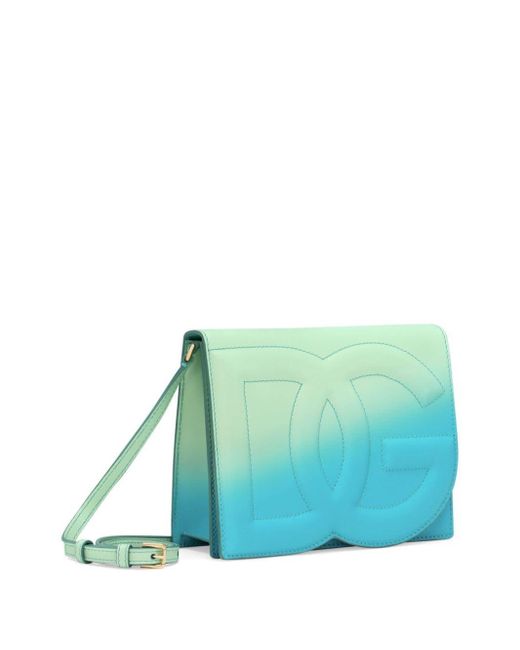 Dolce & Gabbana Blue Dg Logo Gradient-Effect Crossbody Bag