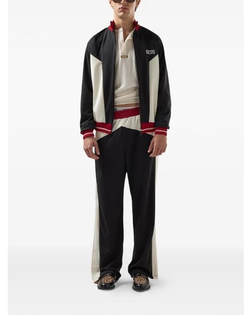 Gcds Black Two-Tone Zip-Up Jacket for men