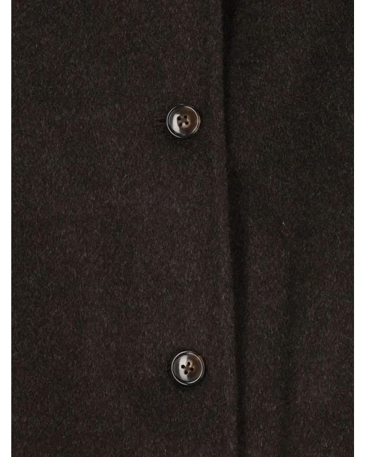 Loulou de Saison Black Oval-Shaped Short Coat