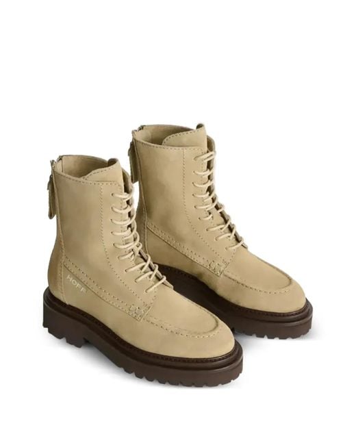 HOFF Natural Suede Combat Boots