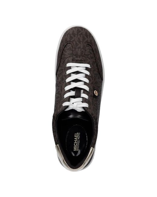 MICHAEL Michael Kors Black Scotty Logo-Pattern Sneakers