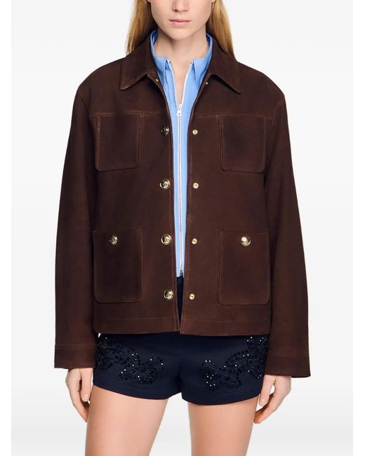 Sandro Brown Suede Jacket