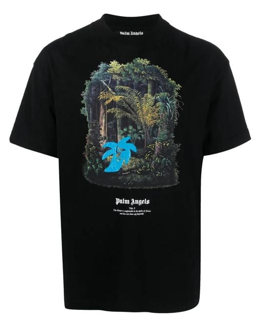 Palm Angels Black T-shirts And Polos for men